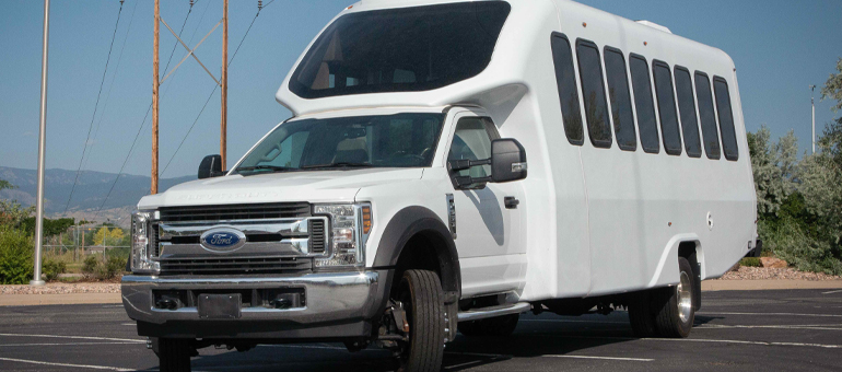 Lightning Systems debuts new electric Ford F-550 for shuttles, delivery trucks